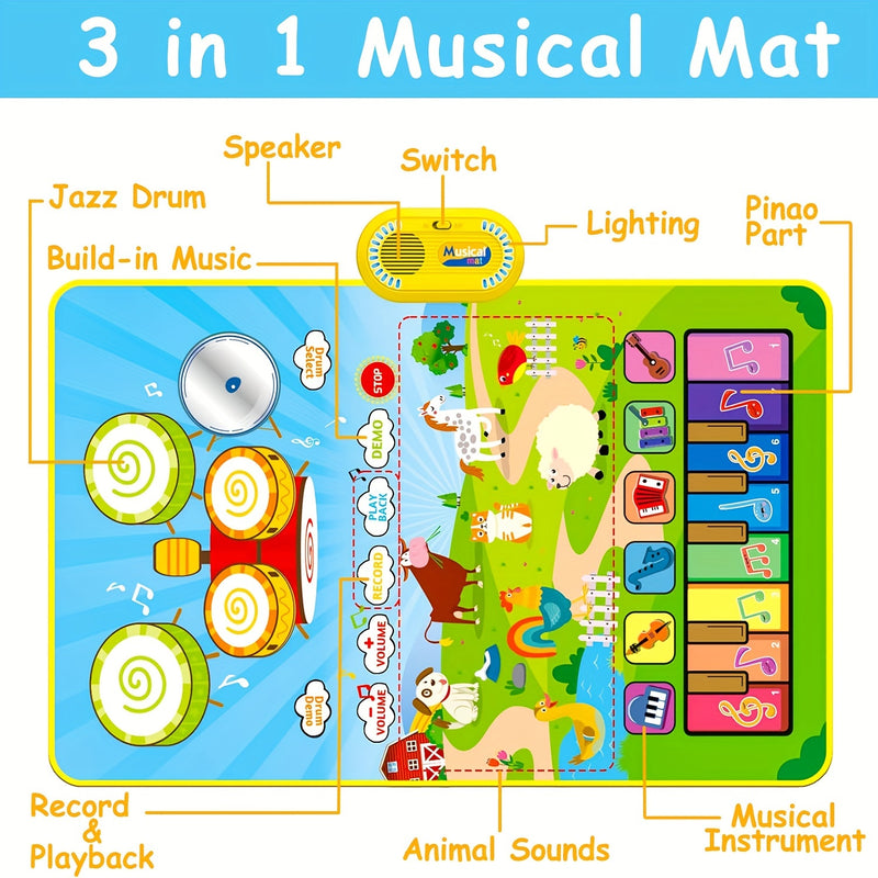 Piano Keyboard & Drum Mat