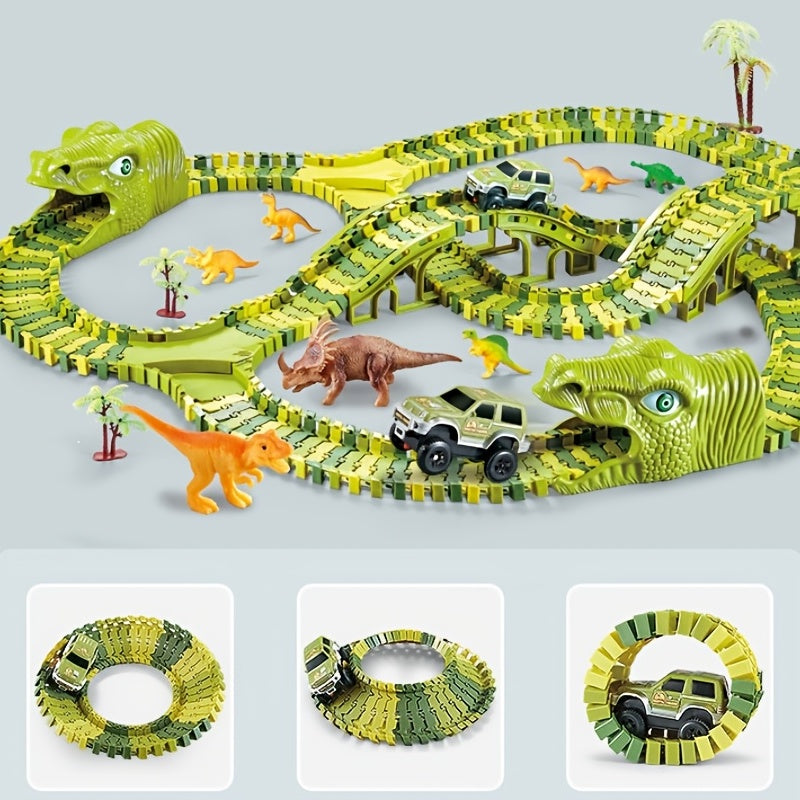 Dinosaur Race Car Track Set