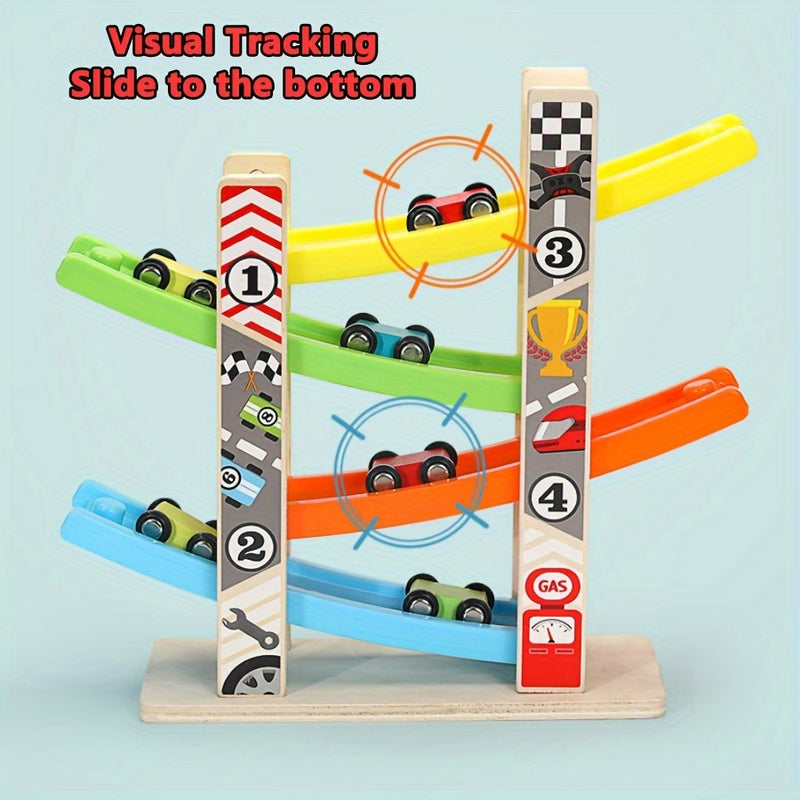 Wooden Ramp Racing Car Set