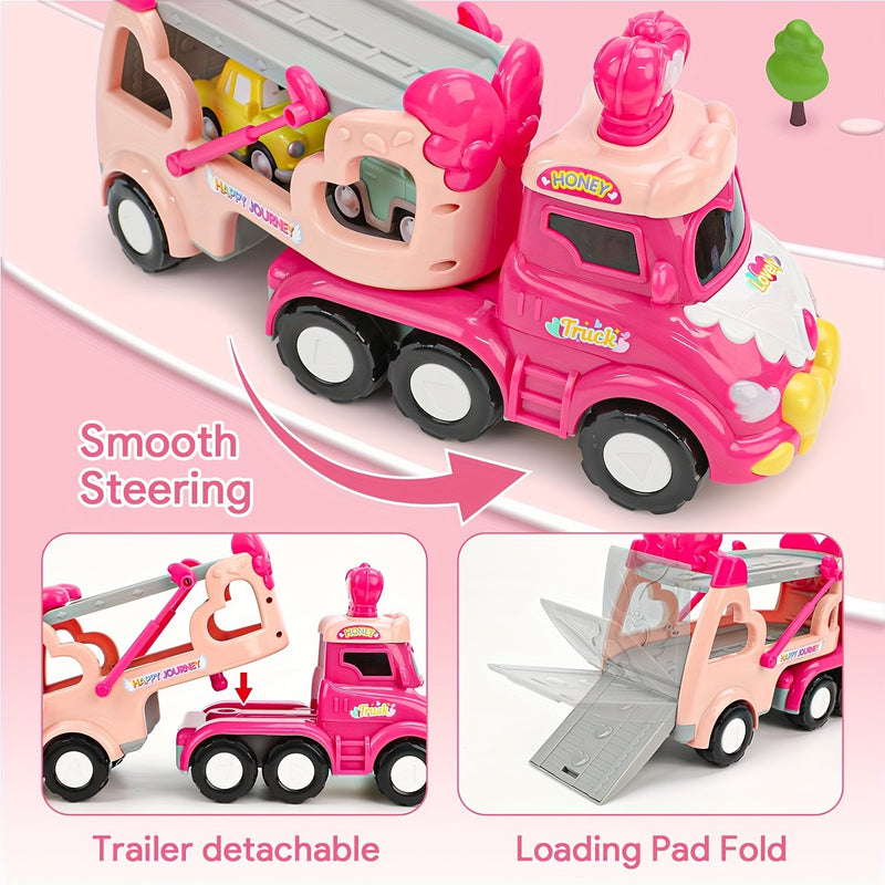 Pink Princess Transport Carrier Trucks