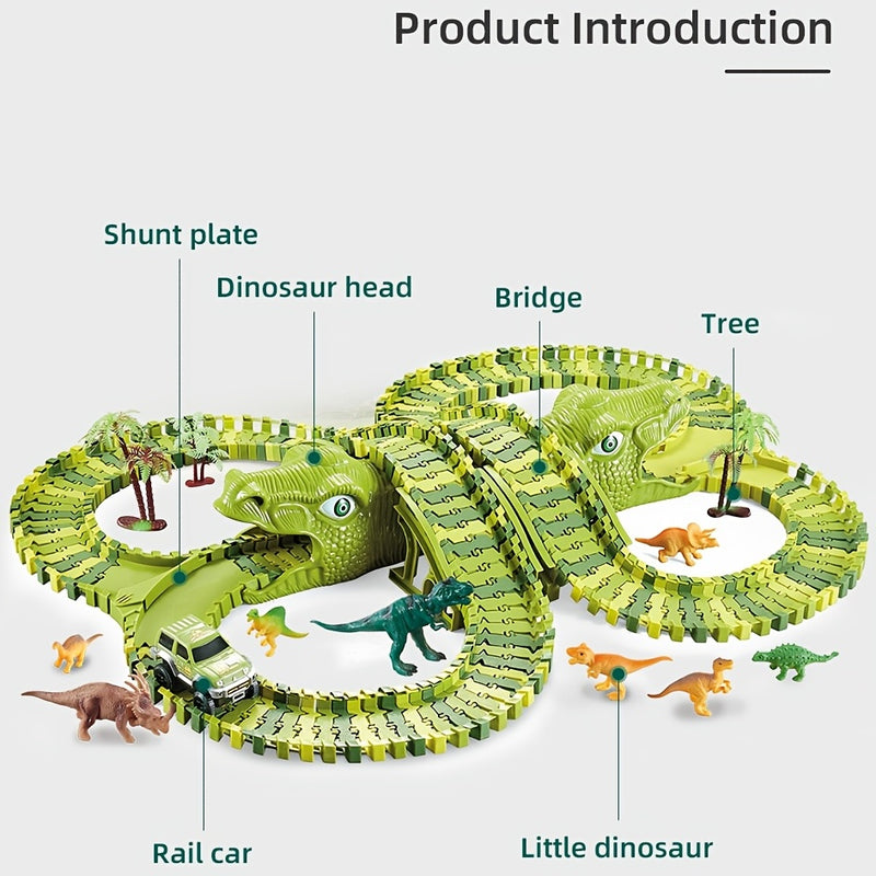 Dinosaur Race Car Track Set