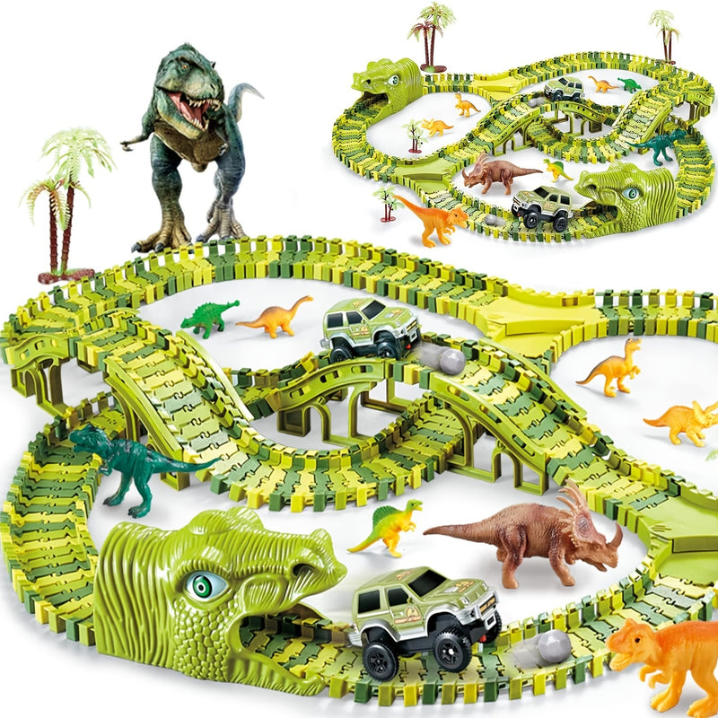 Dinosaur Race Car Track Set