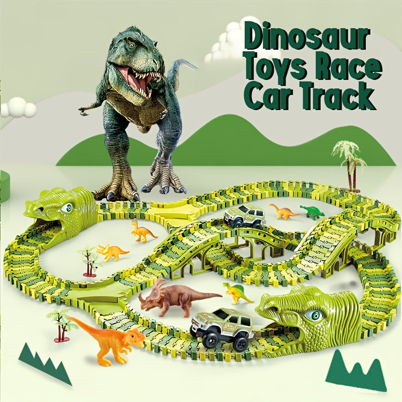 Dinosaur Race Car Track Set