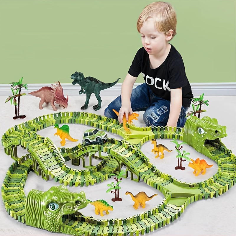 Dinosaur Race Car Track Set