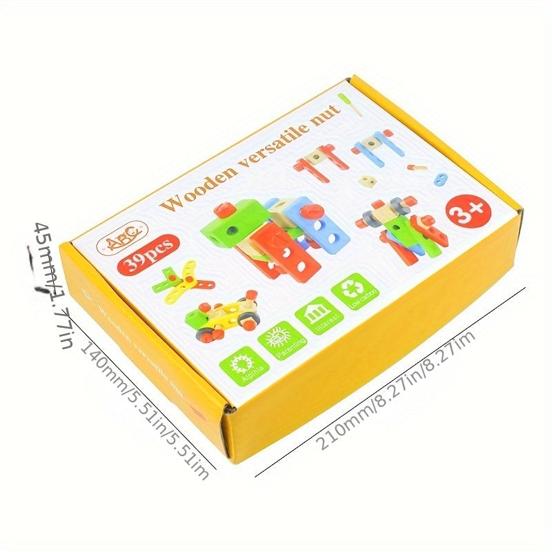 Wooden Building Blocks Set