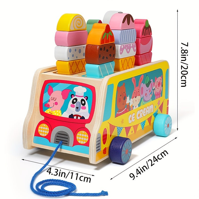 Wooden Ice Cream Truck Set