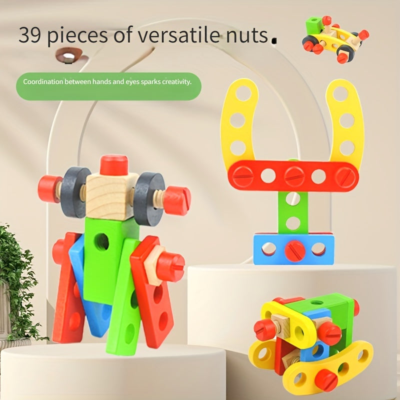 Wooden Building Blocks Set